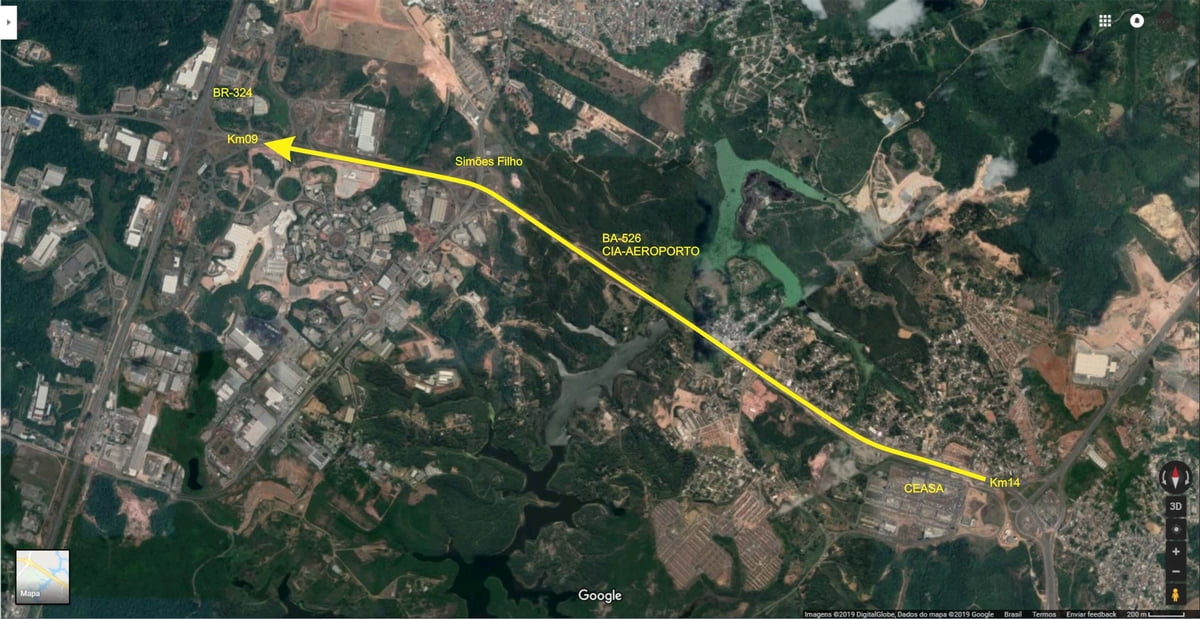 BA-526: Bahia Norte executa intervenção entre o km 9 e o km 14